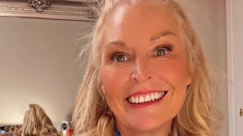 Helie Jane wearing blue lingerie