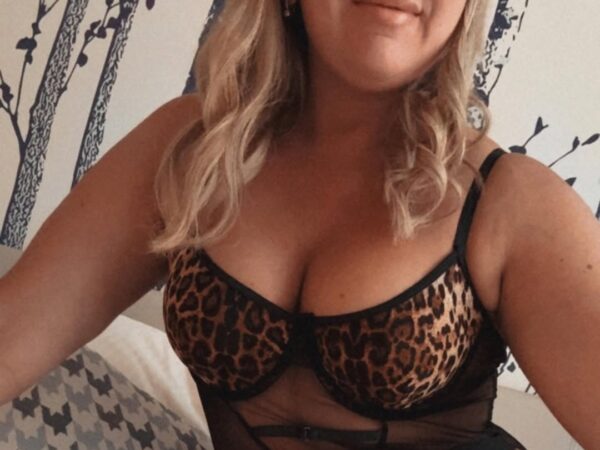 Michaela Hlatka wearing tiger print lingerie